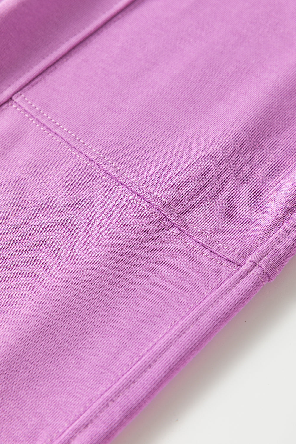 Lilac Drawstring Waist Patchwork Solid Color Jogger Pants Love Salve
